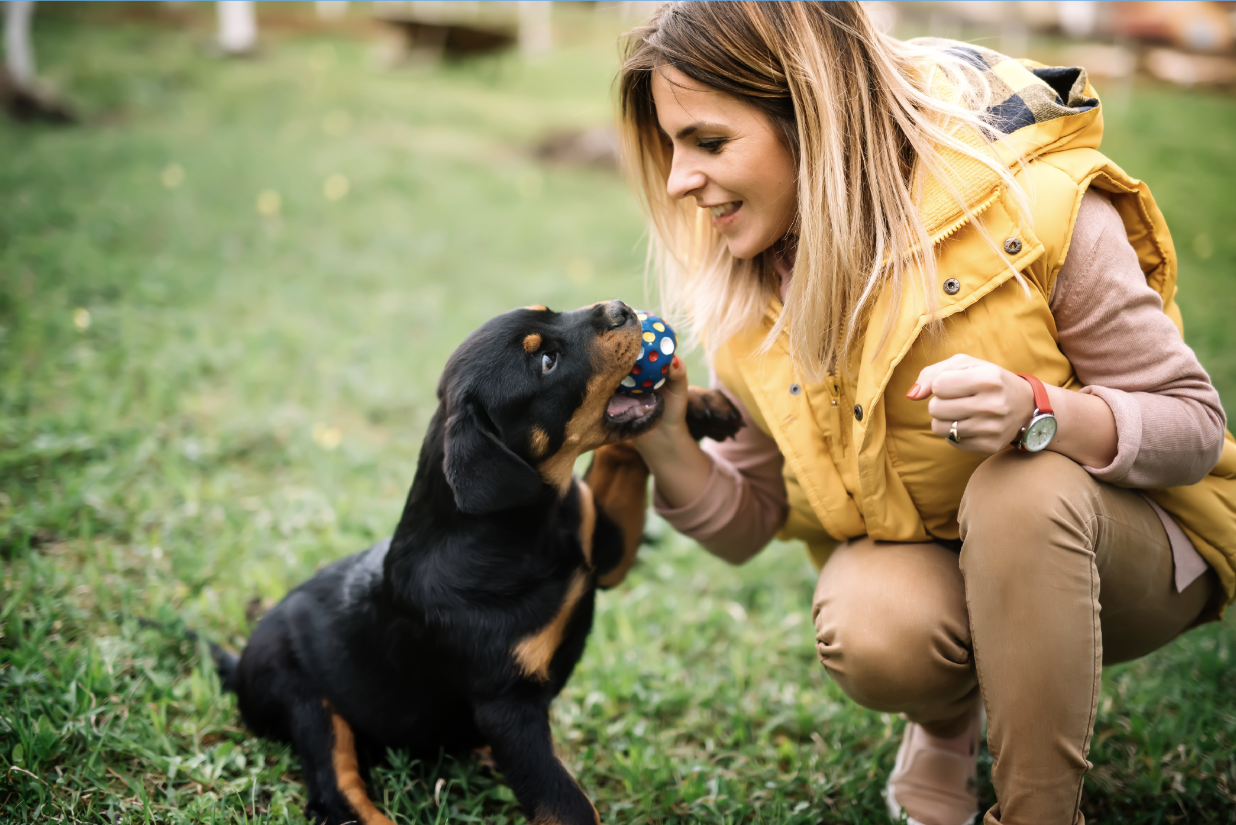 Woman with dog